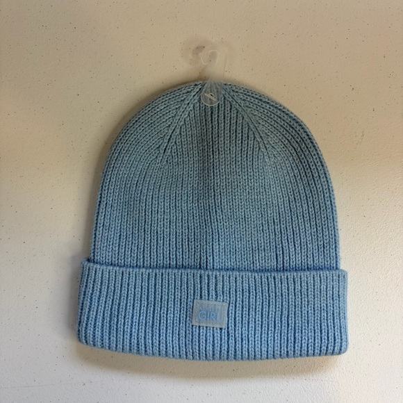 Athleta Girl Blue Chill Out Beanie Touque Knit Winter Hat New - Picture 2 of 9